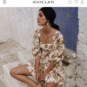 Shona Joy Bella Linen Open Back Mini Dress (S)